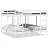 Image de vidaXL Stapelbed 3-voudig grenenhout wit 200x200/80x200 cm3308584