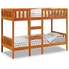 Image de vidaXL Stapelbed massief grenenhout wasbruin 90x200 cm3308603