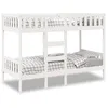 Image de vidaXL Lit superposé Blanc 90x190 cm Bois de pin massif, cadre de lit superposé bas, meubles de chambre à coucher, cadre de 3308605
