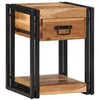 Image de Set de 2 tables de nuit 40x35x50 cm en bois d acacia massif
