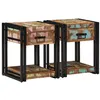 Image de Tables de chevet 2 pcs 40x40x50 cm Bois récupéré