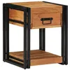 Image de Pack de 2 tables de nuit 40x40x50 cm en bois d acacia massif