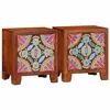 Image de vidaXL Table de chevet 2 pcs 40x30x45 cm bois d'acacia massif, armoire de chevet, armoire de lit, table d'appoint pour 4016495