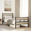Image de vidaXL Bedframe zonder matras metaal sonoma eikenkleurig 100x190 cm4017114