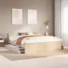 Image de vidaXL Cadre de lit sans matelas avec tête de lit 200x200 cm bois pin, meuble de chambre à coucher, lit double, sommier, 3308753