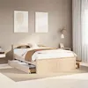 Image de vidaXL Cadre de lit sans matelas avec tête de lit 140x190cm pin massif, meuble de chambre à coucher, lit double, sommier, 3308777