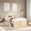 Image de vidaXL Bedframe zonder matras met hoofdbord grenenhout 135x190 cm3308780