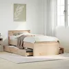 Image de vidaXL Cadre de lit sans matelas avec tête de lit 75x190 cm pin massif, lit, cadre de lit simple, meuble de chambre à 3308789