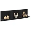 Image de vidaXL Armoire murale 100x16,5x30 cm noir bois d'ingénierie, armoire murale flottante, étagère murale, vitrine murale, 854860