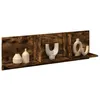 Image de vidaXL Wandkast 100x16,5x30 cm bewerkt hout gerookt eikenkleurig854863
