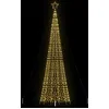 Image de vidaXL Sapin de Noël à LED avec piquets 1534 LED blanc chaud 500 cm, lumière de Noël, lumière de Noël LED, lumière de Noël 4016404