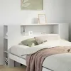 Image de vidaXL Tête de lit avec rangement blanc 150 cm bois massif de pin, tête de lit en bois, tête de lit avec rangement, tête de 855628