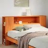 Image de vidaXL Tête de lit avec rangement cire marron 140cm bois massif de pin, tête de lit en bois, tête de lit avec rangement, 855632
