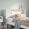 Image de vidaXL Tête de lit avec rangement blanc 75 cm bois massif de pin, tête de lit en bois, tête de lit avec rangement, tête de 855646