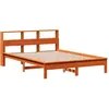 Image de Lit vidaxl 220.5 x 132 x 80 cm en cire sommier a lattes de couleur