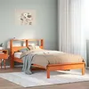 Image de Lit vidaxl 220.5 x 102 x 80 cm en cire sommier a lattes de couleur