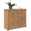 Image de vidaXL Buffet avec tiroirs Panama 93x40x80 cm bois massif de pin, meuble de rangement, meuble de rangement de cuisine, 4016384