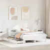 Image de vidaXL Cadre de lit sans matelas blanc 135x190 cm bois de pin massif, meuble de chambre à coucher, sommier, lit en bois, 3309786