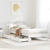 Image de vidaXL Bed met boekenkast zonder matras grenenhout wit 75x190 cm3309834