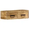 Image de Meuble TV mural 60x30x19 cm bois massif de manguier brut