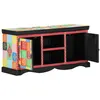 Image de Meuble TV Multicolore 100x35x50 cm en bois de mangue massif