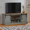 Image de Meuble TV HALDEN 2 portes coulissantes gris 150x40x60 cm