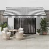 Image de vidaXL Luifel handmatig uittrekbaar en LED 400x300 cm antraciet en wit3310231