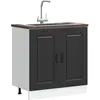 Image de vidaXL, Étagère, Space 1x bottom cabinet (2 doors) 80 cm wide 81.5 cm high (80 x 46 x 81.50 cm)