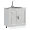 Image de vidaXL Meuble bas pour évier Kalmar gris béton bois ingénierie 853451