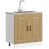 Image de vidaXL Meuble bas pour évier Kalmar chêne artisanal bois ingénierie 853456