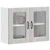 Image de vidaXL Armoire murale de cuisine avec porte vitrée "Kalmar" Bois d'ingénierie gris Sonoma 853613