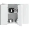 Image de vidaXL Armoire murale d'angle de cuisine Kalmar noir bois d'ingénierie 853618
