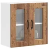 Image de vidaXL Armoire murale de cuisine avec porte vitrée "Kalmar" Bois d'ingénierie ancien 853675
