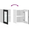 Image de vidaXL, Étagère, Gerardo 1x wall glass cabinet (1 door) (40 x 31 x 60 cm)