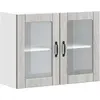 Image de vidaXL, Étagère, Gerardo 1x wall glass cabinet (2 doors) (80 x 31 x 60 cm)