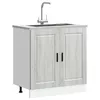 Image de vidaXL Meuble bas pour évier Porto sonoma gris bois ingénierie 853933