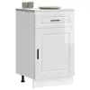 Image de vidaXL Armoire de cuisine Porto blanc brillant bois ingénierie 853959