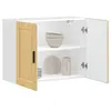 Image de vidaXL Armoire murale de cuisine Porto chêne sonoma bois d'ingénierie, meuble mural de cuisine, armoire pour mur de cuisine, 854070