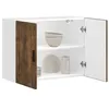 Image de vidaXL Armoire murale de cuisine Porto chêne fumé bois d'ingénierie, meuble mural de cuisine, armoire pour mur de cuisine, 854072