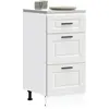 Image de vidaXL, Étagère, Triana 1x bottom cabinet (3 drawers) (40 x 46 x 81.50 cm)