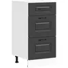 Image de vidaXL, Étagère, Space 1x bottom cabinet (3 drawers) 40 cm wide 81.5 cm high (40 x 46 x 81.50 cm)