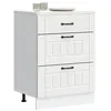 Image de vidaXL Armoire de cuisine Lucca blanc bois d'ingénierie, meuble d'évier, meuble de cuisine avec tiroir, meuble de cuisine à 854269