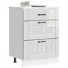 Image de vidaXL Armoire de cuisine Lucca blanc brillant bois ingénierie, meuble d'évier, meuble de cuisine avec tiroir, meuble de 854271