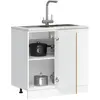 Image de vidaXL, Étagère, Triana 1x corner bottom cabinet (1 door) (86 x 46 x 81.50 cm)