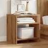 Image de vidaXL Tables de chevet 2 pcs chêne artisanal bois d'ingénierie, armoire, armoire latérale, support de téléphone, table de 855765