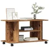 Image de vidaXL Meuble TV avec roulettes vieux bois 80x40x45 cm bois ingénierie, meuble télé, meuble de télévision, meuble 855790