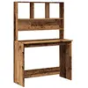 Image de Bureau avec étagères vieux bois 102x45x148 cm bois d ingénierie