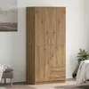 Image de Garde robe chêne artisanal 80x52x180 cm bois d ingénierie