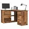 Image de Bureau d angle vieux bois 145x100x76 cm bois d ingénierie
