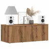 Image de vidaXL Meuble TV chêne artisanal 80x34x30 cm bois d'ingénierie, banc TV, meuble télé, meuble multimédia, buffet TV, meuble 856013